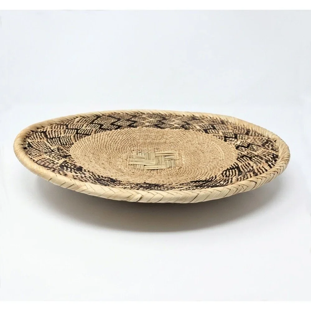 African Binga Tonga Wall Basket Table Platter Geometric Handwoven Zimbabwe 15